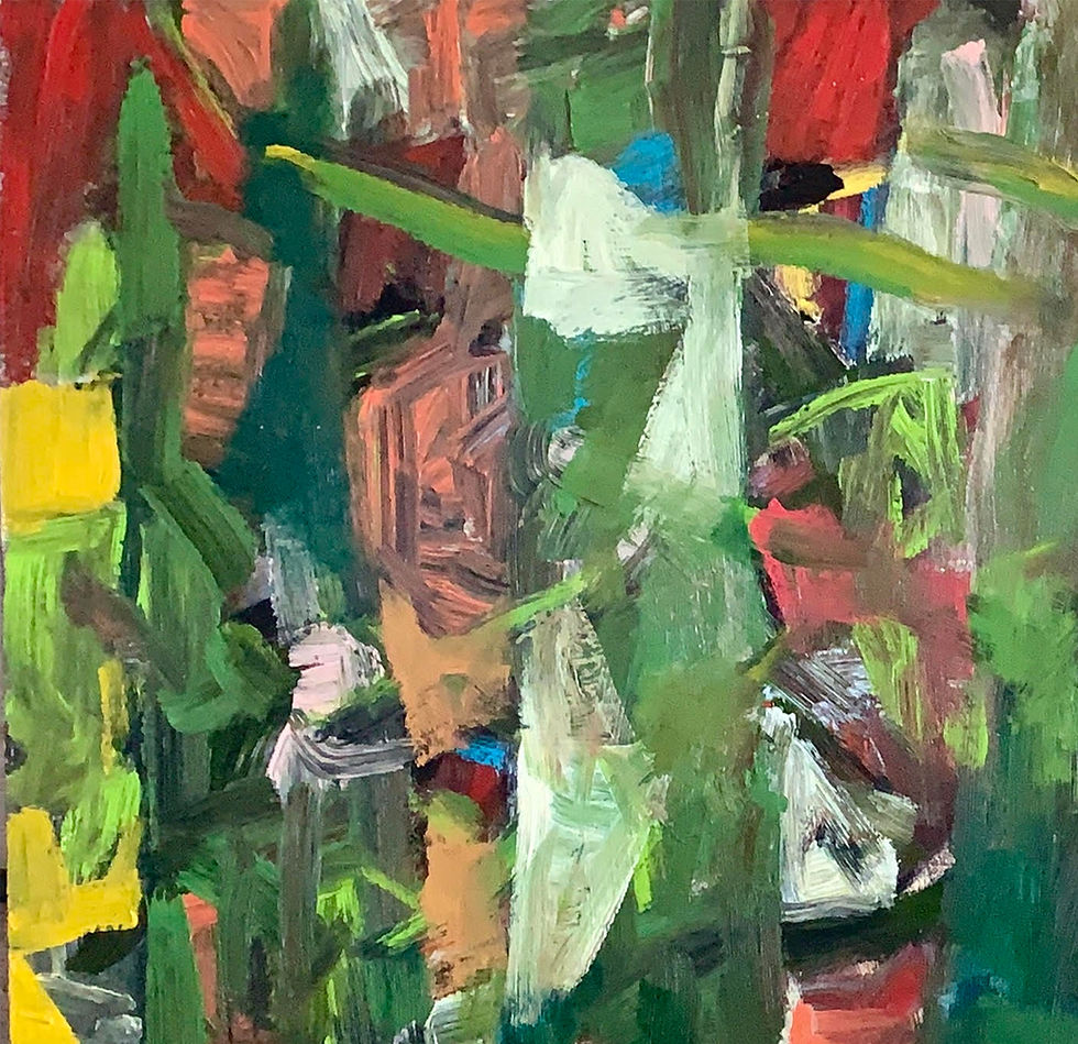 Thumbnail: Abstract painting Jose Ignacio Suarez Colors  Acrylic on canvas conteomporary jungle