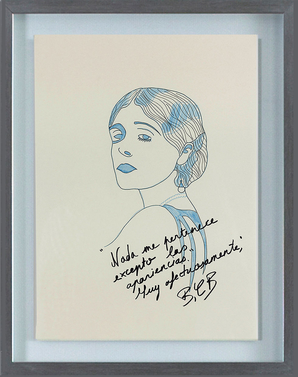 Thumbnail: Silent film stars diptych Pola Negri Vilma Banky, Paloma Castello, 2016 works on paper portraits