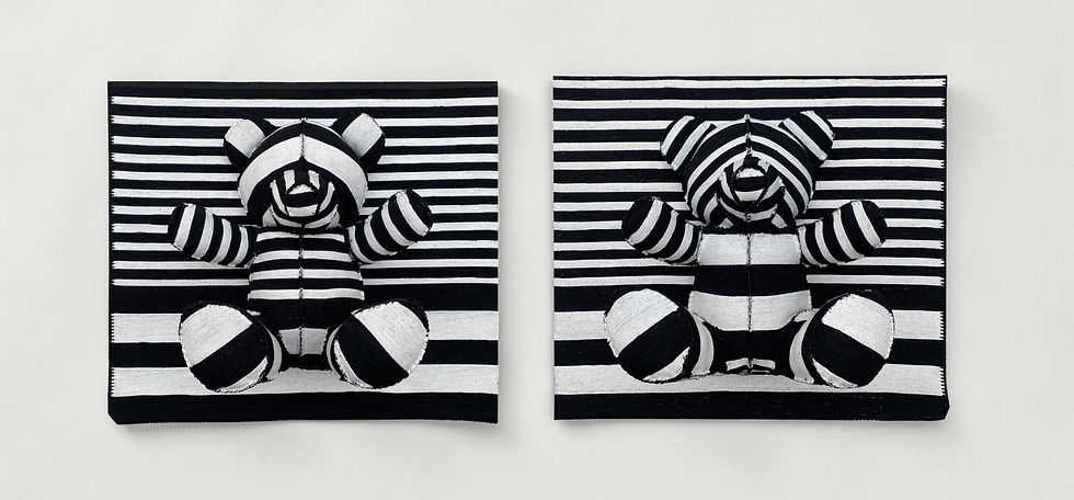 Hypomnema #4 and #5, 2024 From The Hypomnema Series Handmade from an oriental rug.