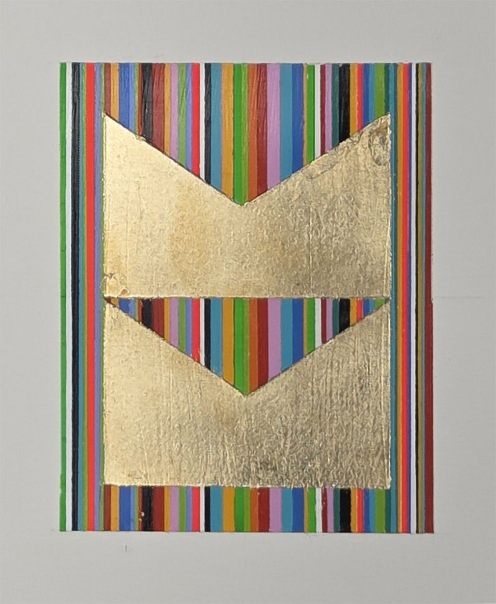 Acrylic paint on paper abstract painting color Geometric Contemporary Pop Patterns