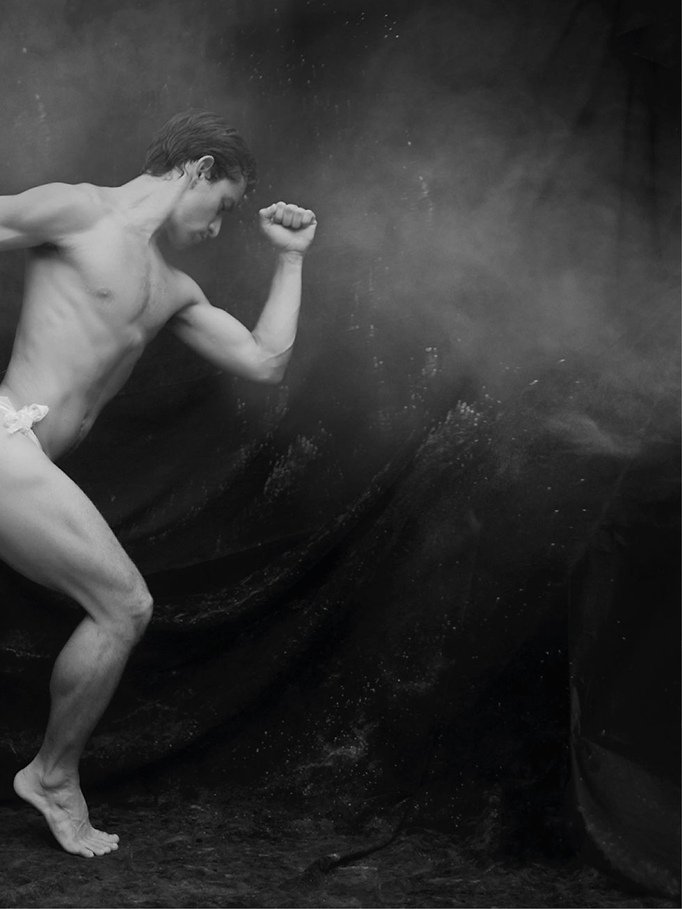 Thumbnail: Ricky Cohete  male nude photography figurative black and white muscules