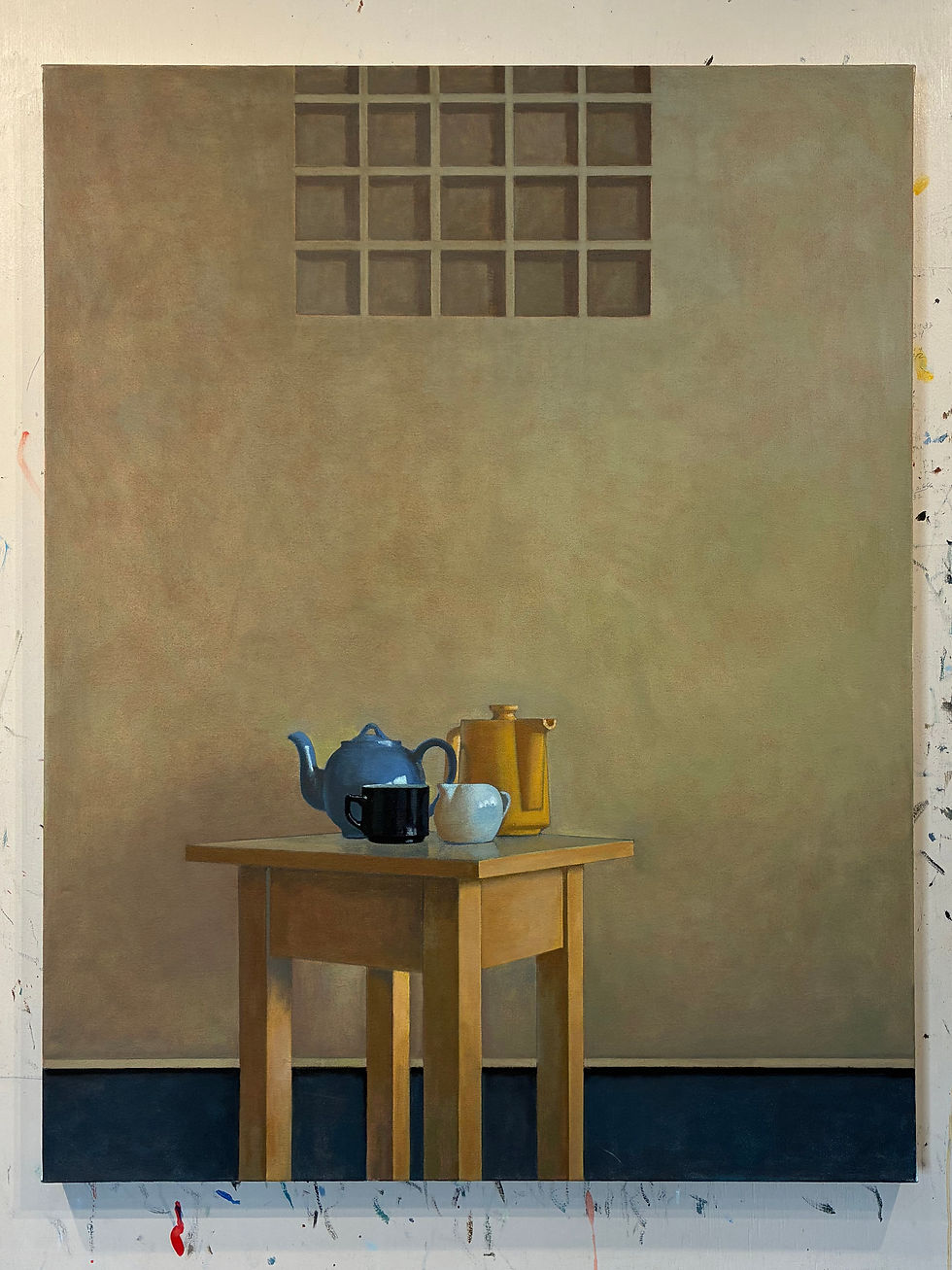 Pigeon Holes, 2019 From The Paintings Series Oil on canvas