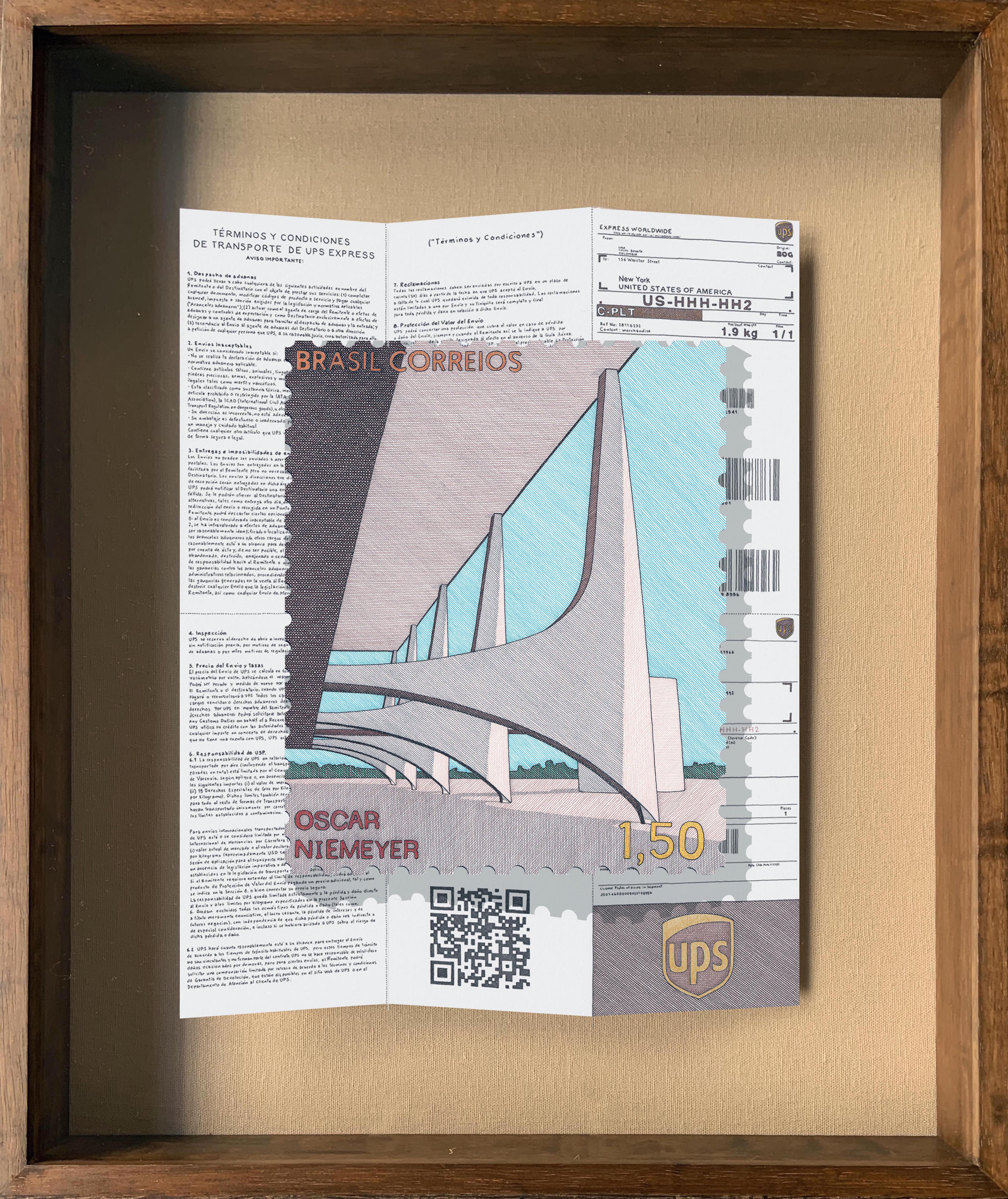 Oscar Neimeyer, 2022  From the series Terms and Conditions  Chinese ink on Fabriano paper 250 g.