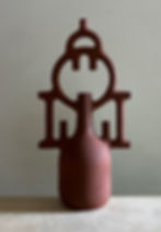Sculptures Aniana Heras  Red stoneware handmade abstract contemporary art