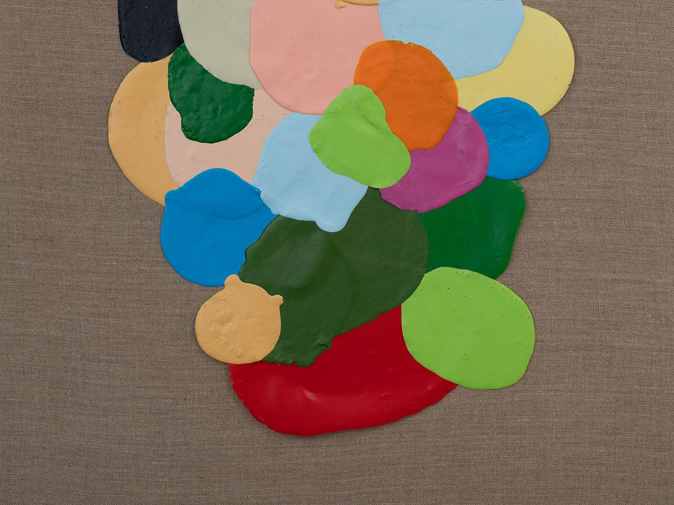Thumbnail: Juan Carlos Amador drawing Unique Acrylic and gel over linen abstract colors contemporary art