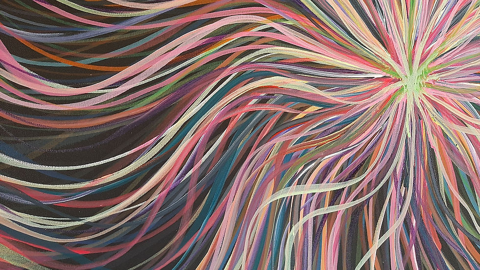 Yunior Marino abstract oil on canvas abstract painting color geometric mantra