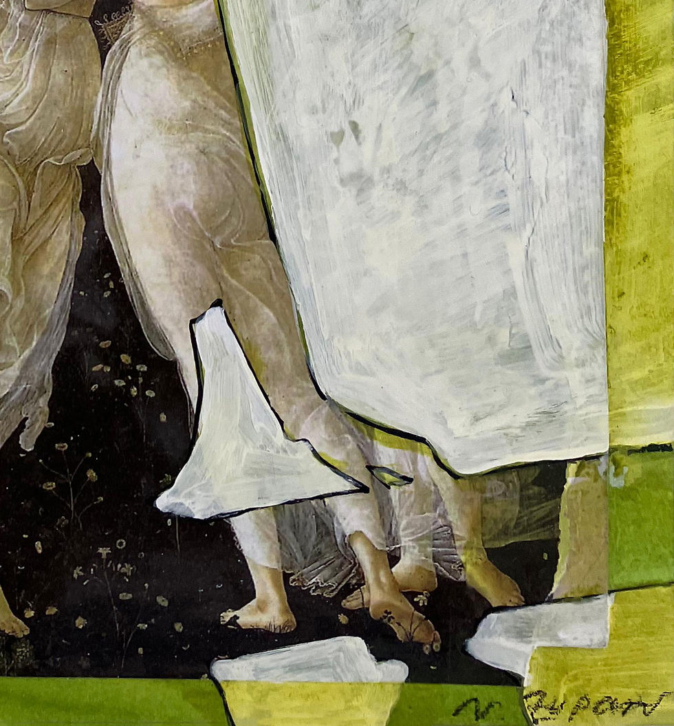 Thumbnail: Collage on Paper Natasha Zupan mix media  color abstract  contemporary figuration contemporary