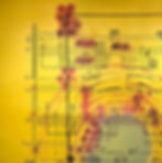 Preludio en el HospitalVS, oil_ painting_Sergio Bazan_abstract_Argentinian artists_yellow_music_contemporary painting