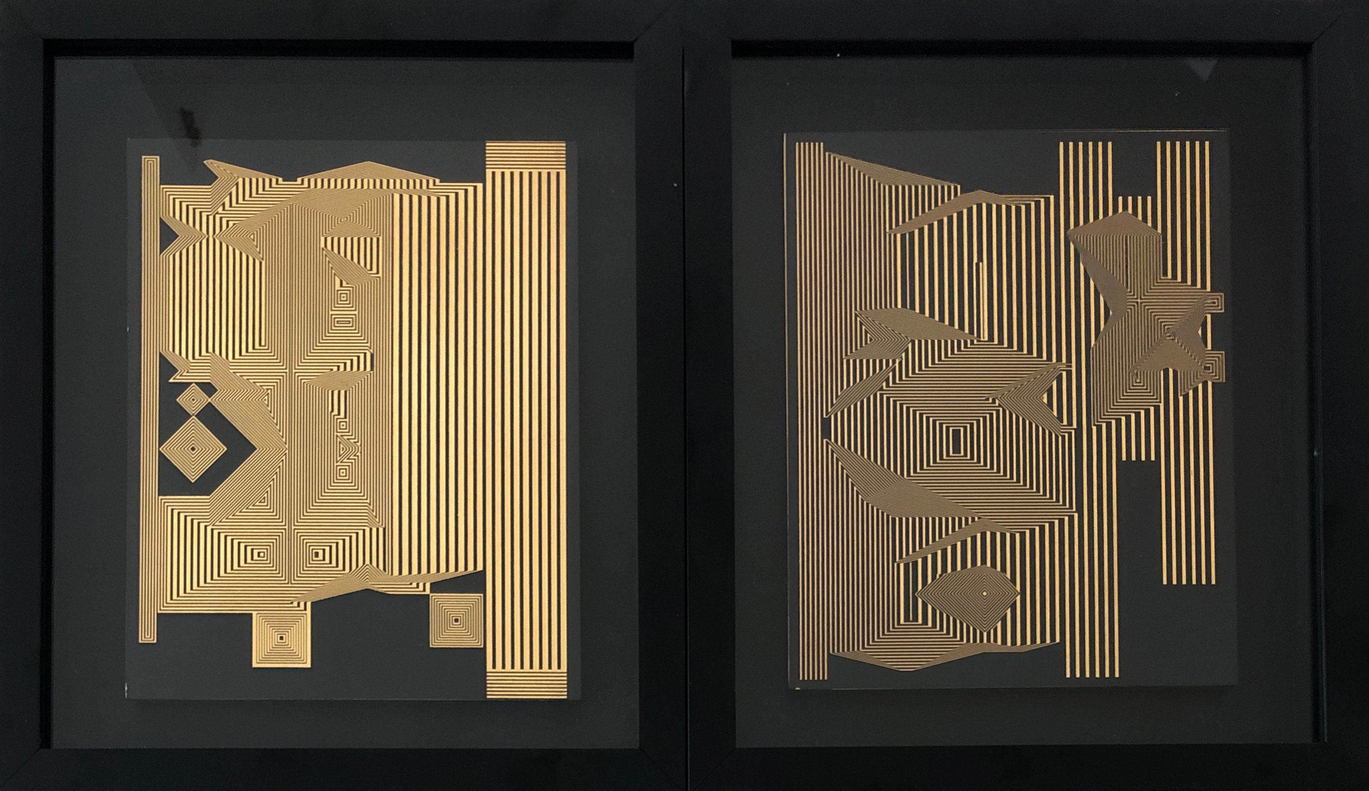 Lacquer, Acrylic, Oil and Gold Leaf on MDF Francisco Larios Painting Abstract contemporary