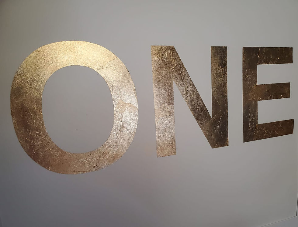 Thumbnail: When You Love Someone, Metal Gold Leaf on Archival Paper, 2015, Casey Waterman, Mixed media