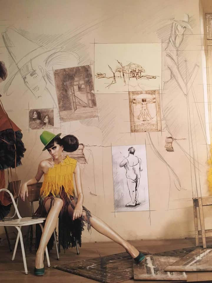 Thumbnail: Haute Color Yellow Dress, 2009_Efren Isza_Color Photography_Figurative fashion  lumas photography efren isaza