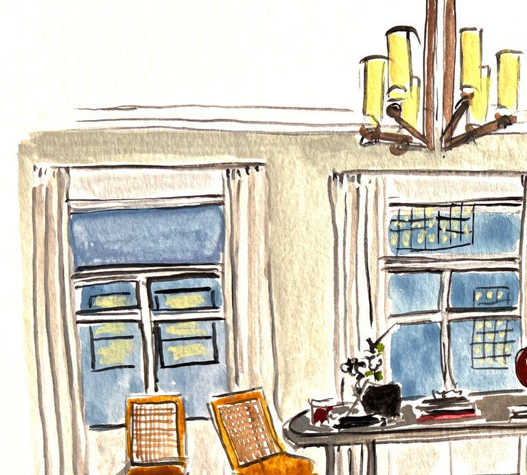 Manuel Santelices drawings watercolors works on paper fashion celebrities society design