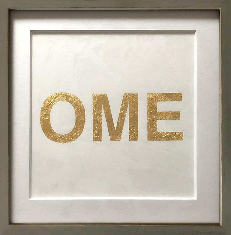 Thumbnail: When You Love Someone, Metal Gold Leaf on Archival Paper, 2015, Casey Waterman, Mixed media