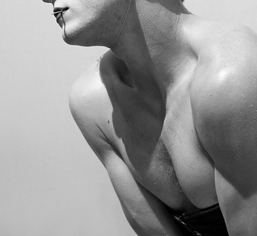 Thumbnail: Ricky Cohete photography figurative black and white men model
