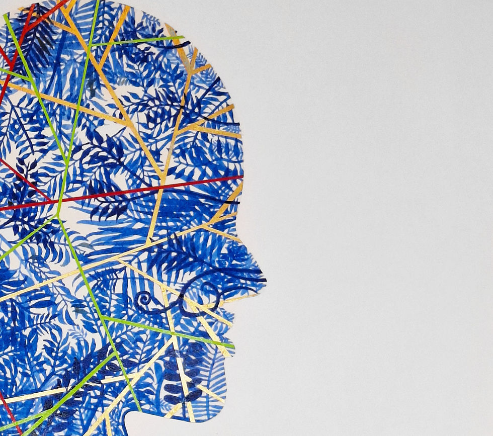 Thumbnail: Acrylic paint on cellulose leather figurative abstract color portrait painting