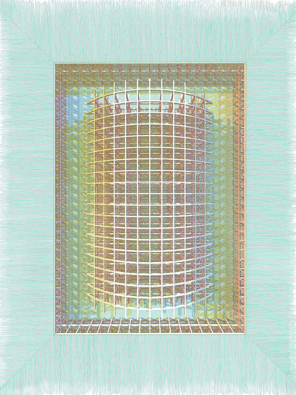 Fig. 7 BASE VERDE, 2025  From The Dibujar el Tiempo Series  Chinese ink on Strathmore Bristol 350gr paper