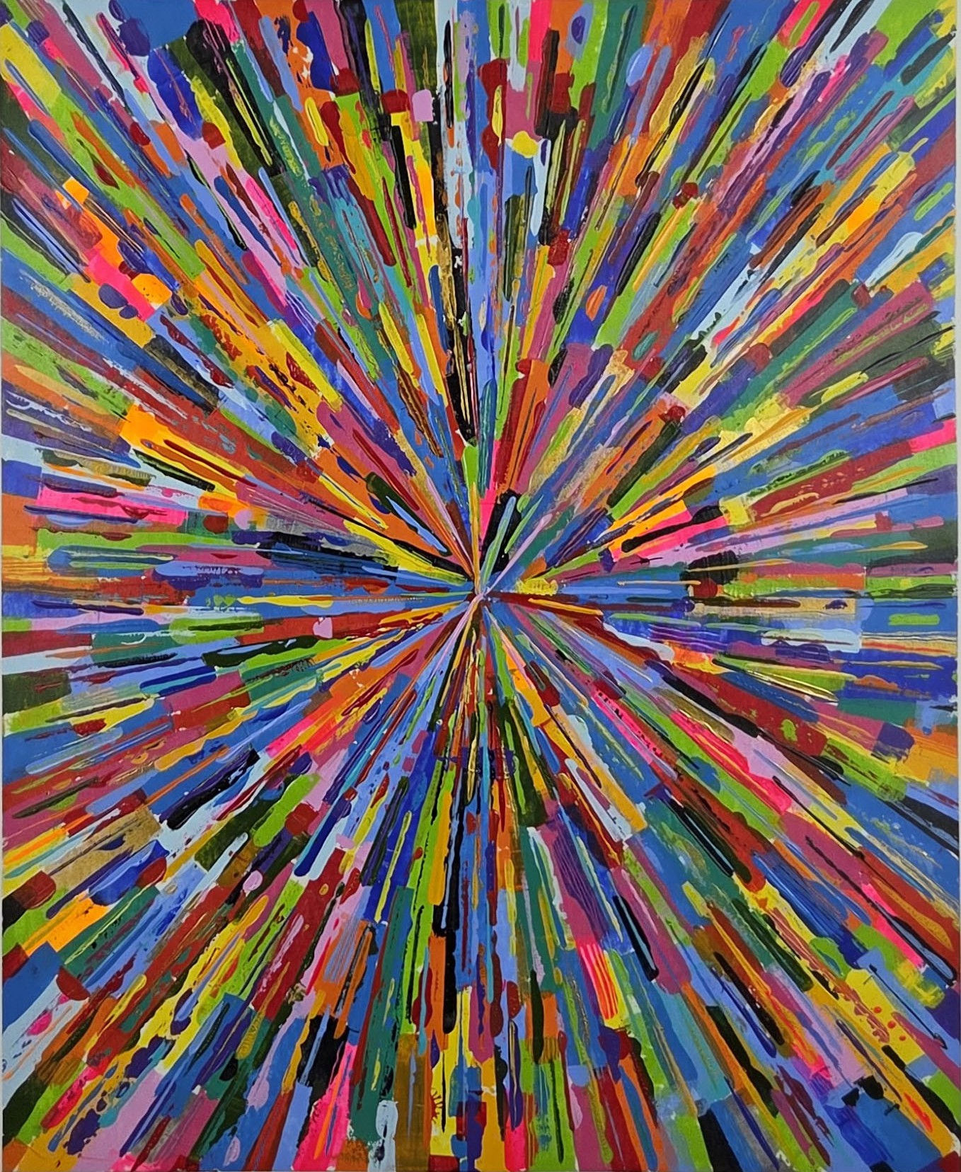 How do you say, 2025  From The Abstraction Experiments Series  Acriílic paint on cellulose leather (Texon Vogue)