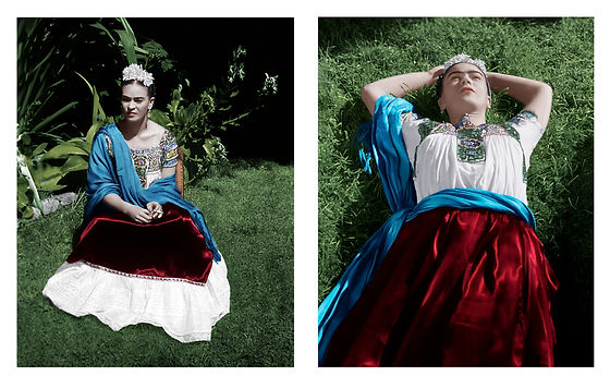Frida Kahlo in the Blue House Diptych, Coyoacn, Mexico. 1943. Color Photography | Leo Matiz | The Art Design Project Frida Kahlo in the Blue House Diptych, Coyoacn, Mexico. 1943. Color Photography | Leo Matiz | The Art Design Project