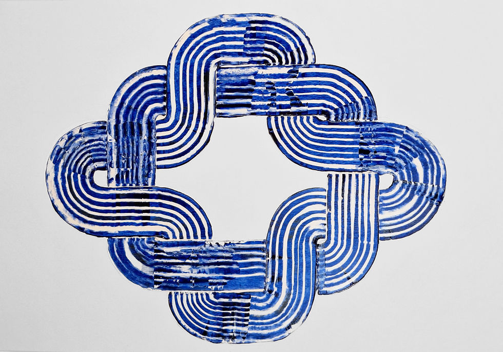 Acrylic paint on paper abstract painting color Geometric Contemporary Pop Patterns