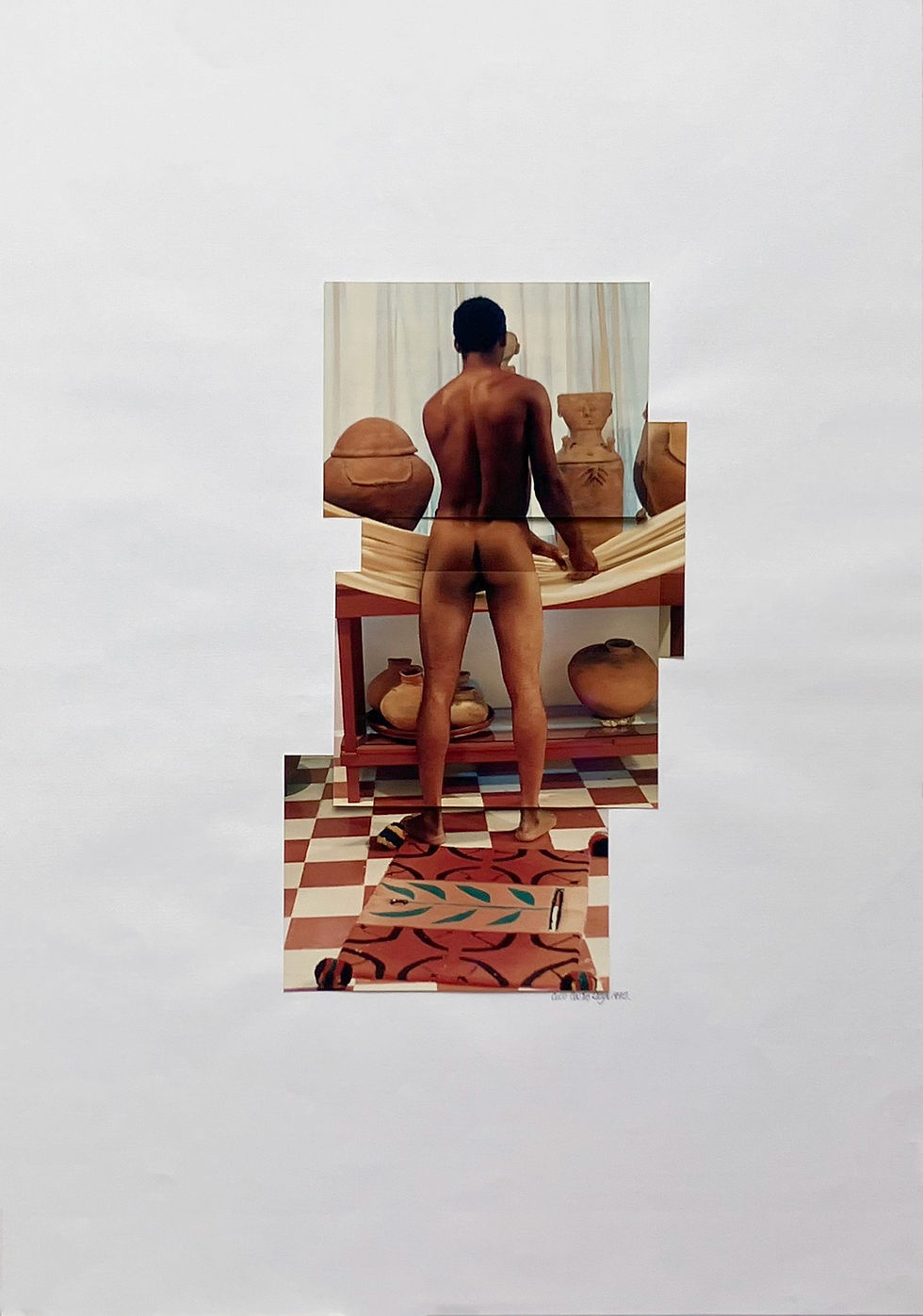 Thumbnail: PhotocollageCelso Castro color photography male nude figurative