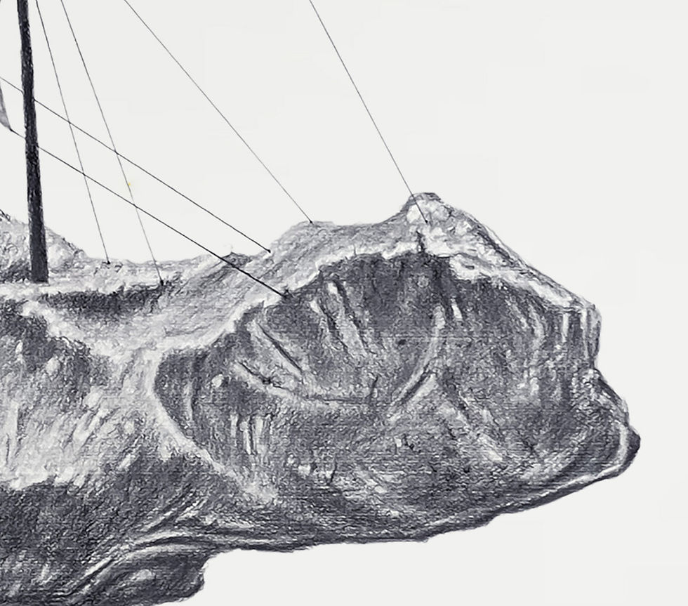 Thumbnail: Drawing. Geometric, abstract, cute, black and white, Graphite, planets