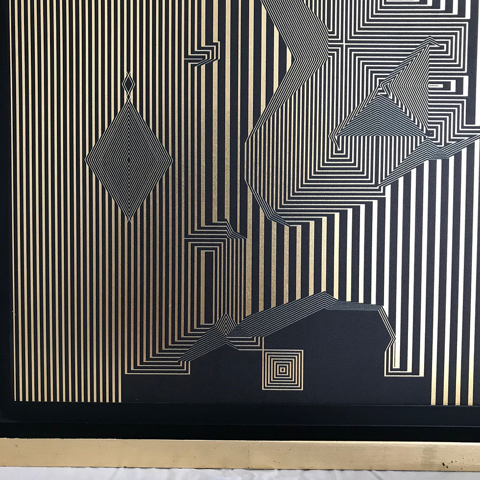 Thumbnail: Detail of Untitled 15 with angular forms and geometric patterns