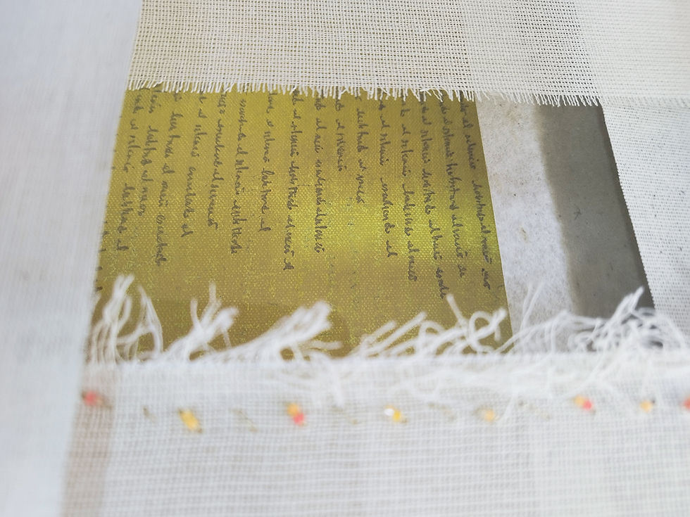 Intenciones del Silencio XVI, 2023, Angelica Chavarro, mixed media, textil, canvas, abstract art, painting