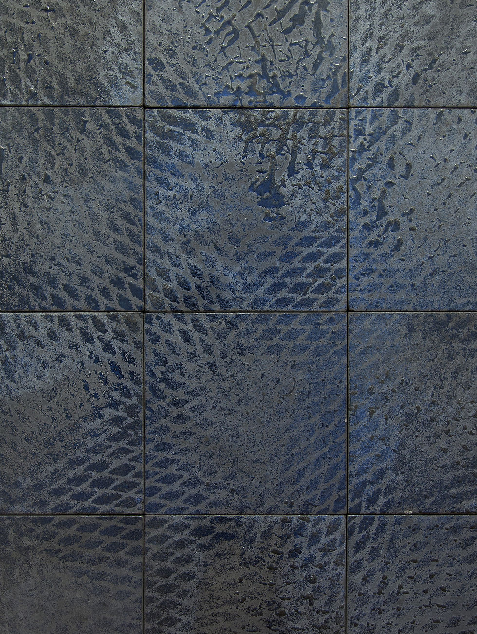 Thumbnail: Clemens Wolf, abstract, geometric, Raku Burned Tiles sculpture