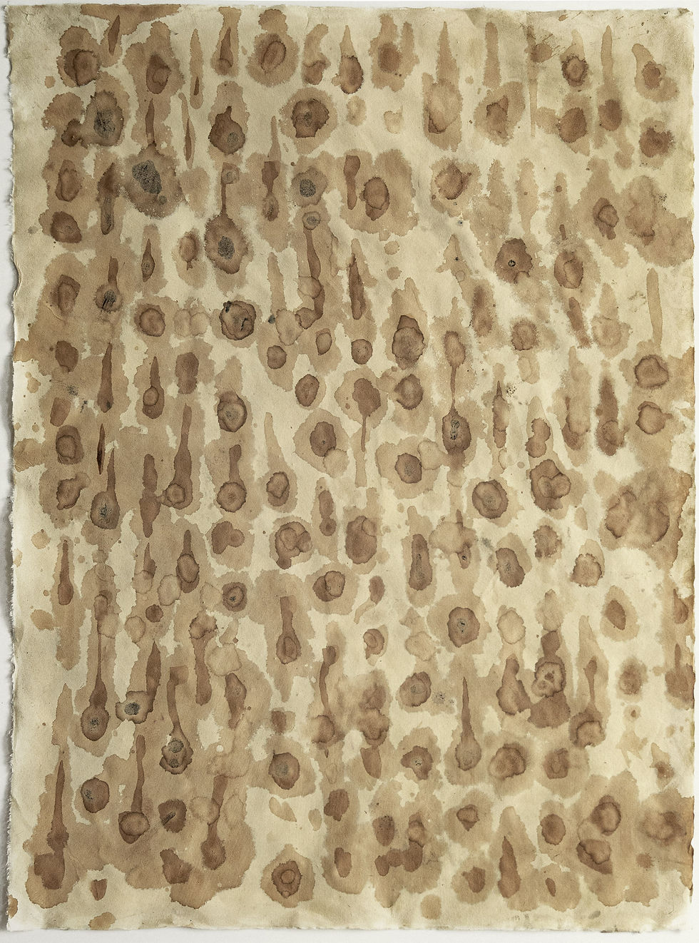 Countably Infinite, Oil wax, acrylic, graphite, organic ink, and crayon on Awagami paper