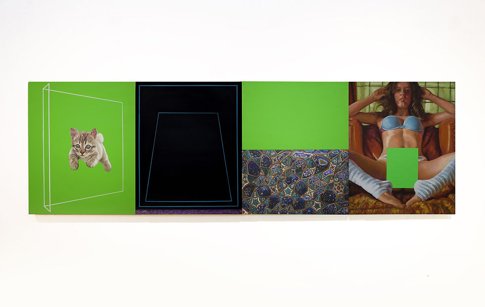 Thumbnail: Fotogramas (Frames), Set of 4 paintings, 2018  From The Light series  Acrylic and oil on canvas