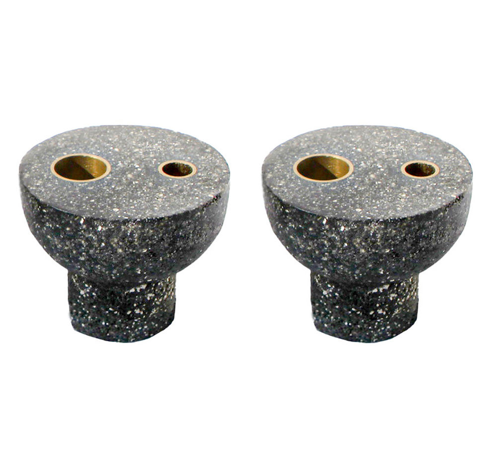Set of 2 Candle Holders. From The Tempera series hand-mad abstract colors Hand-Crafted Duck egg yolk, binder