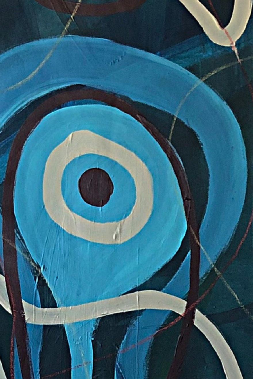 Thumbnail: Alec franco Acrylic paint on canvas Abstract art, Biology microorganisms_microscopic systems_colors
