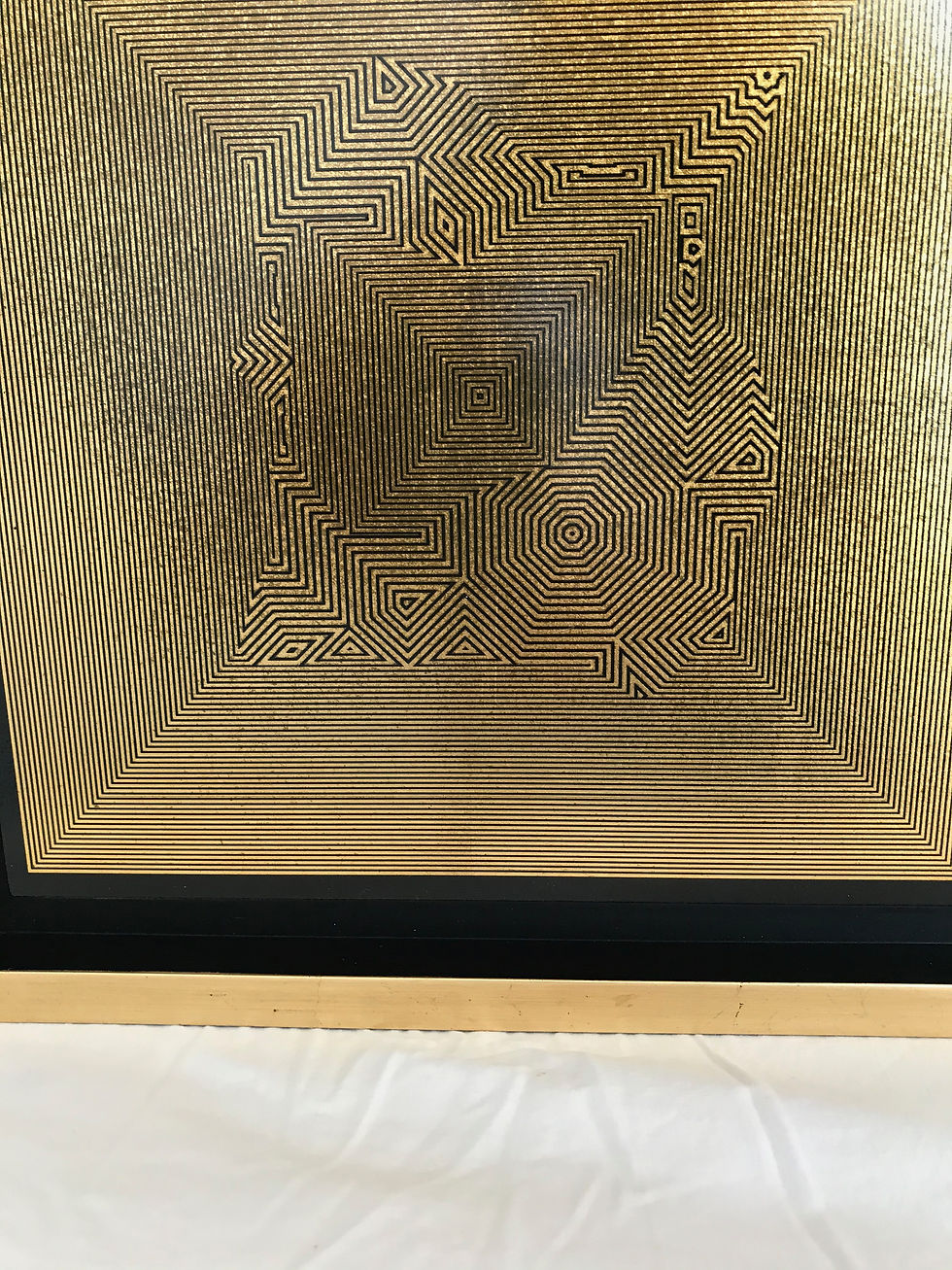 Thumbnail: Lacquer, Acrylic, Oil and Gold Leaf on MDF  Francisco Larios Painting Abstract gold contemporary