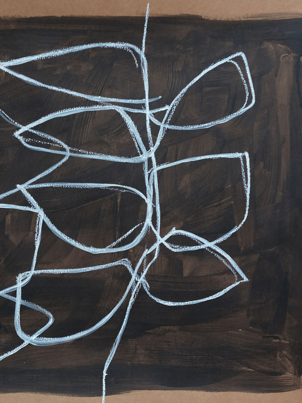 Thumbnail: Rita Alaoui drawing Unique work on paper acrylic on paper nature abstract minimalist contemporary art