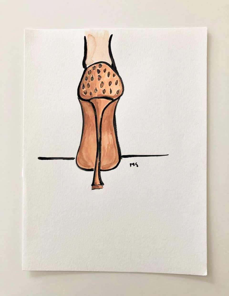 Manuel Santelices drawings works on paper fashion watercolors celebrities society design