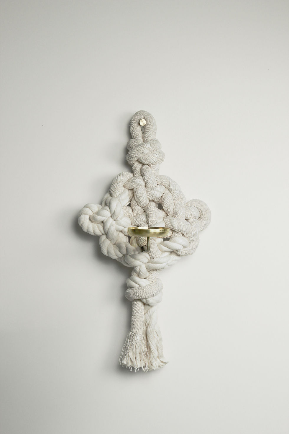 Thumbnail: Candle sconce / Backflow Incense Cotton rope, brass Decorative objects