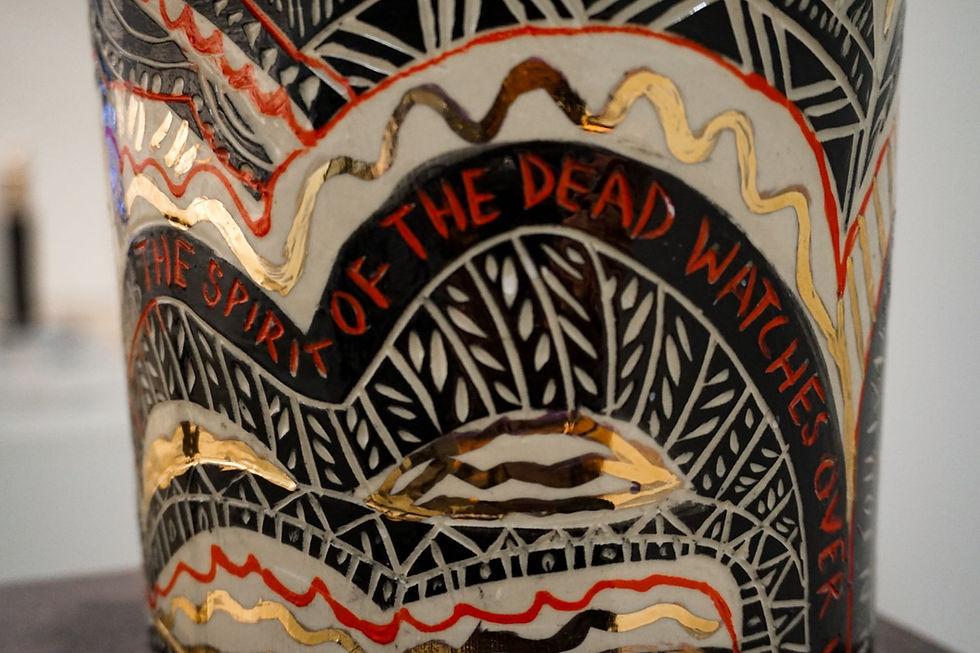 Thumbnail: Spirit of the Dead is Watching Alex Hodge Porcelain and Gold, Ceramic, Clay, contemporary