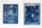 Two-panel contemporary photographic diptych titled Bloody Hands and Serenity by Dubravka Lazić, 2025