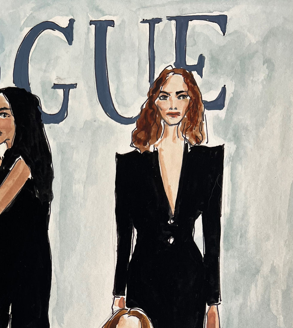Thumbnail: Manuel Santelices drawings works on paper fashion  watercolors celebrities society design