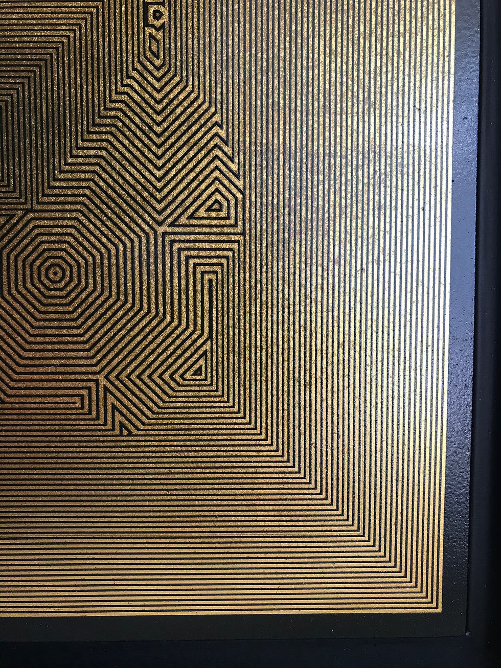 Thumbnail: Lacquer, Acrylic, Oil and Gold Leaf on MDF  Francisco Larios Painting Abstract gold contemporary