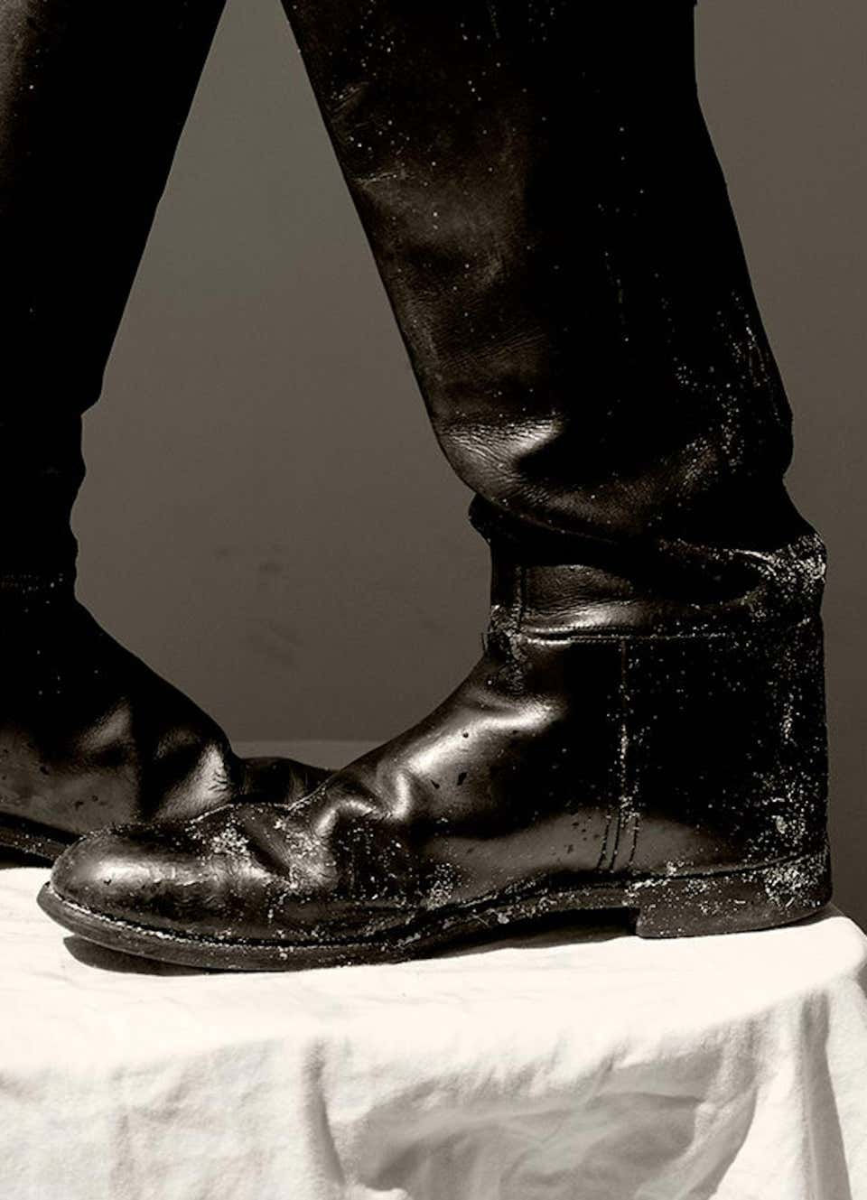 Thumbnail: Ricky Cohete black and white photography male figurative boots