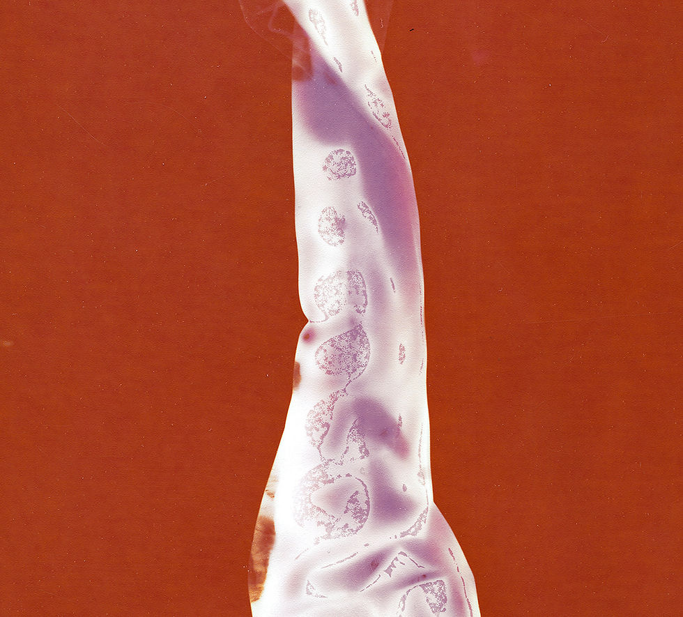 Thumbnail: Condom with bodily fluids on orange background, ecstasy documentation