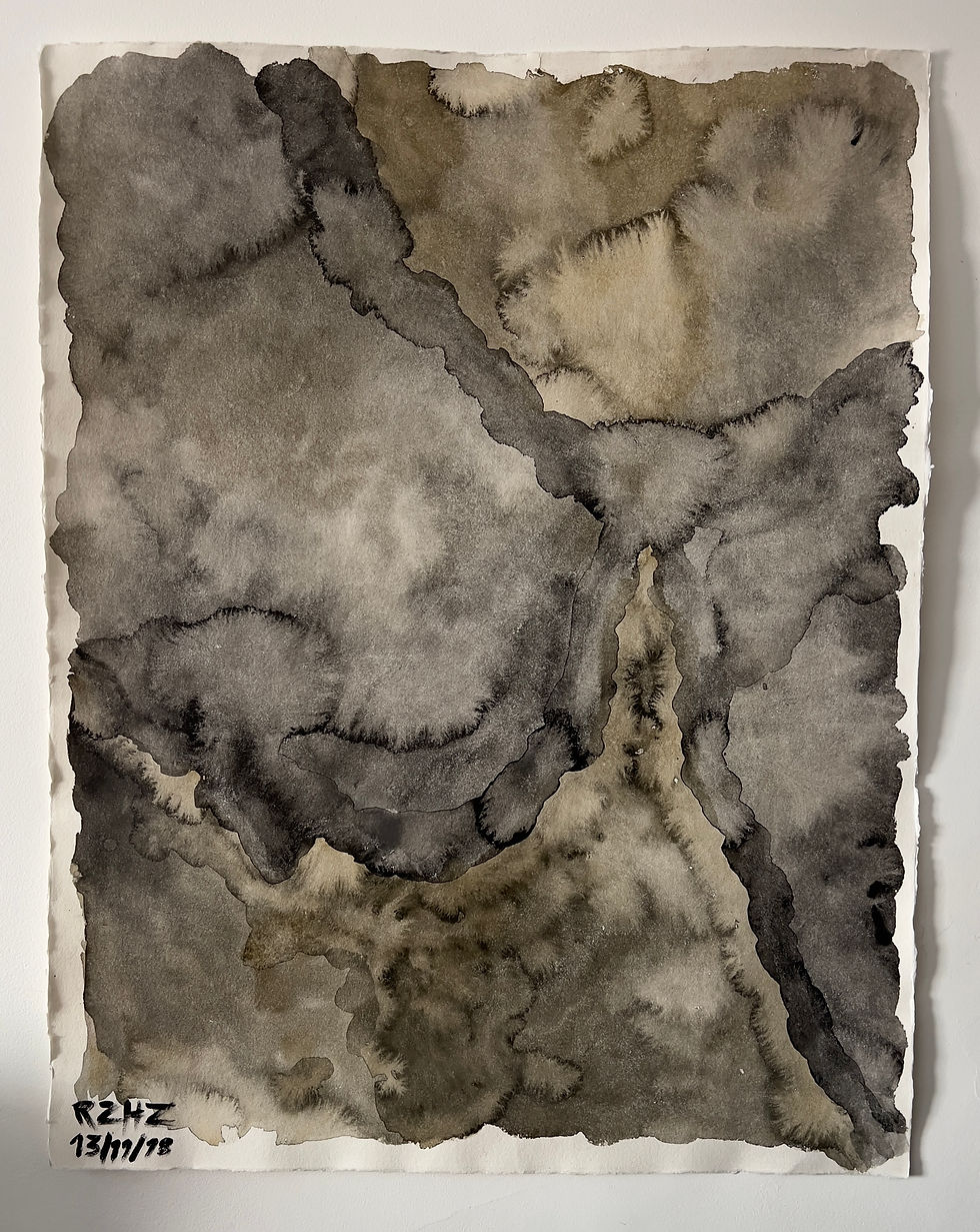 No title 1, 2018  From Works on Paper Series   Watercolor on Hahnemuhle paper