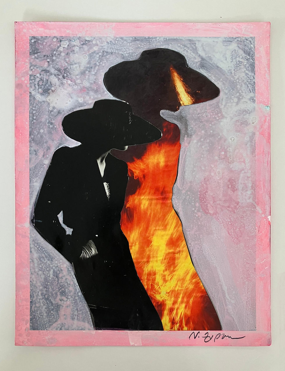 Collage on Paper Natasha Zupan mix media color abstract contemporary