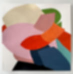 Alejandra Quintanilla painting abstract acrylic paper geometric works on paper