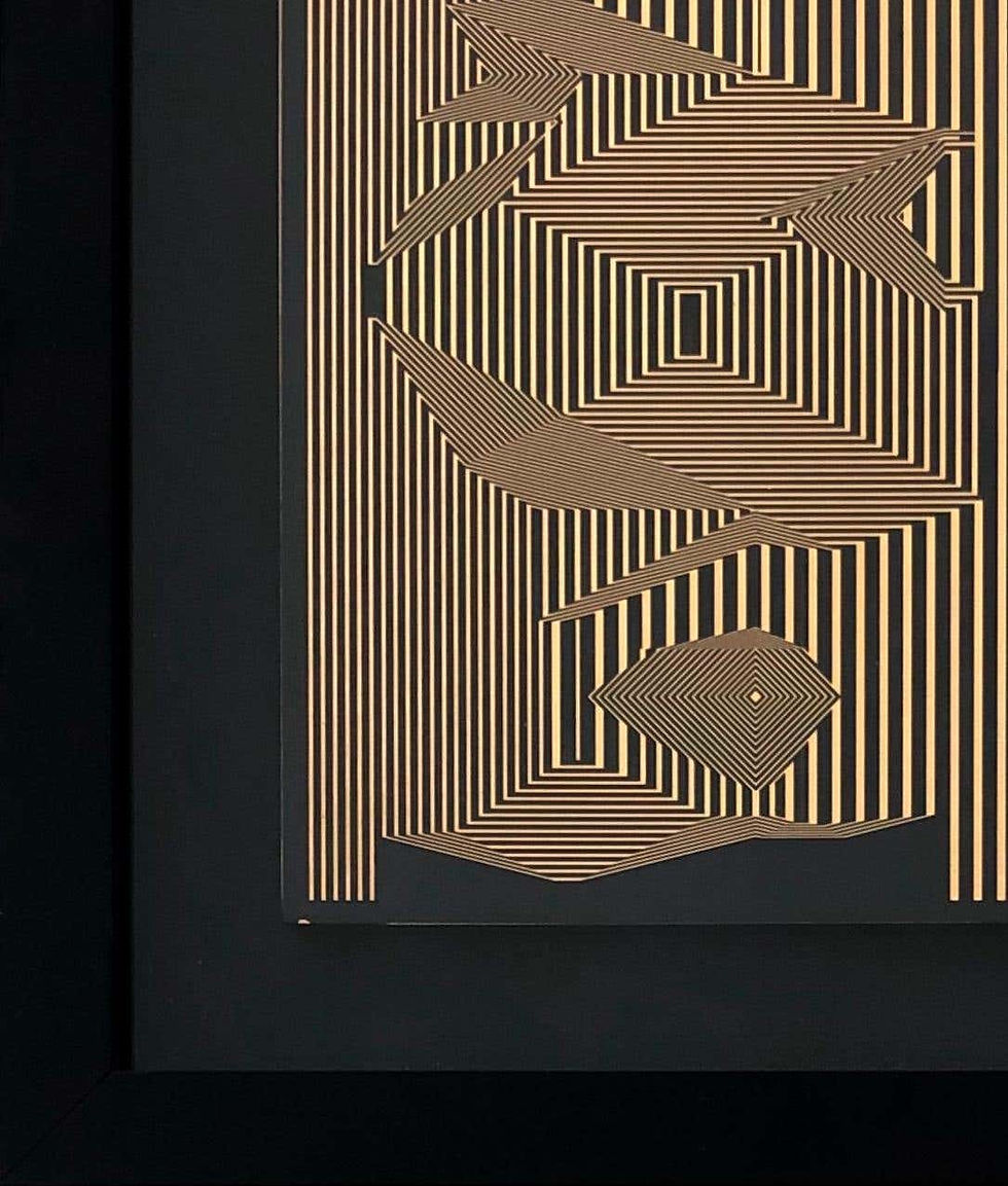 Thumbnail: Lacquer, Acrylic, Oil and Gold Leaf on MDF Francisco Larios Painting Abstract contemporary