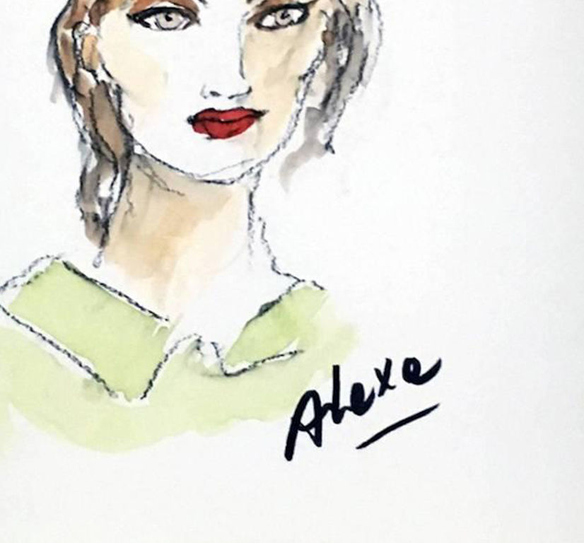 Thumbnail: Manuel Santelices drawings works on paper fashion watercolors celebrities society design