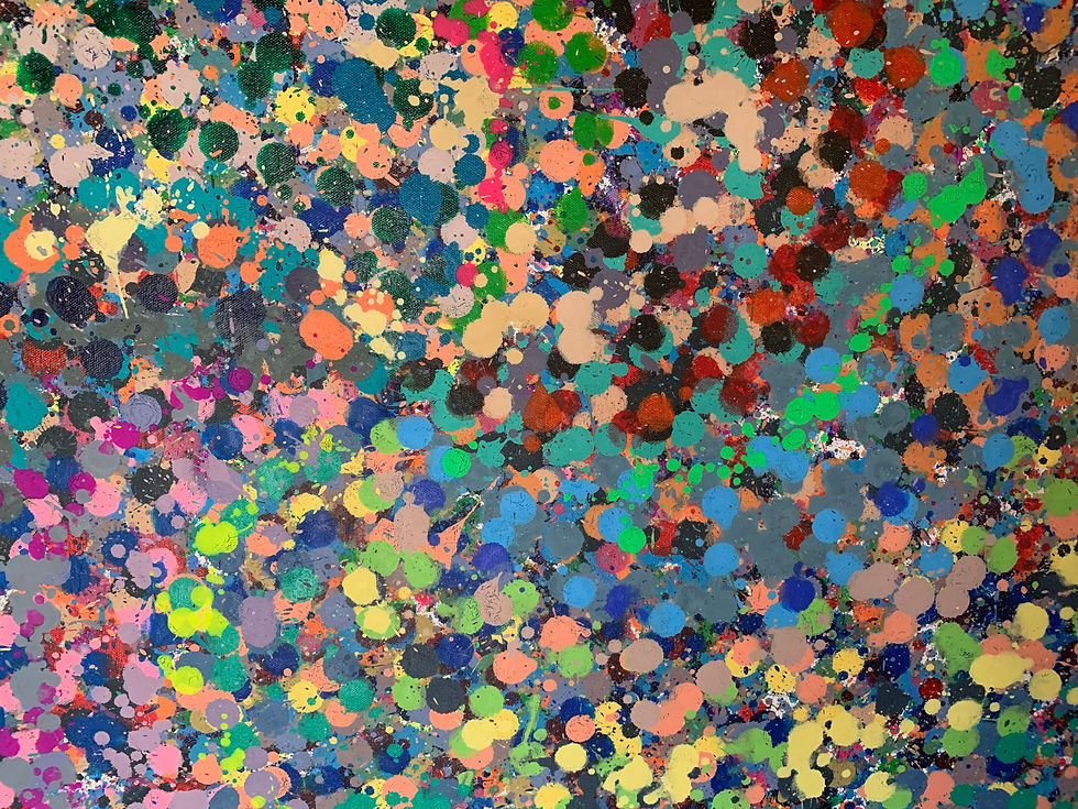Yunior Marino abstract oil on canvas abstract painting color geometric mantra