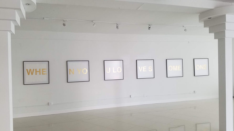 When You Love Someone, Metal Gold Leaf on Archival Paper, 2015, Casey Waterman, Mixed media