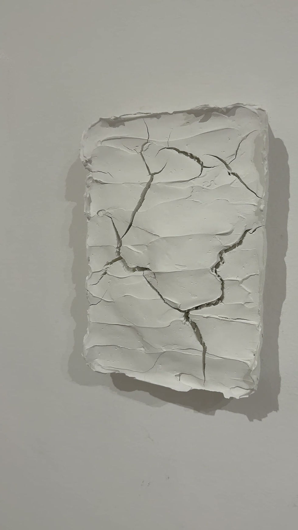 Thumbnail: Ragisména series White M8, 2026  From Ragisména Series  Plaster on canvas